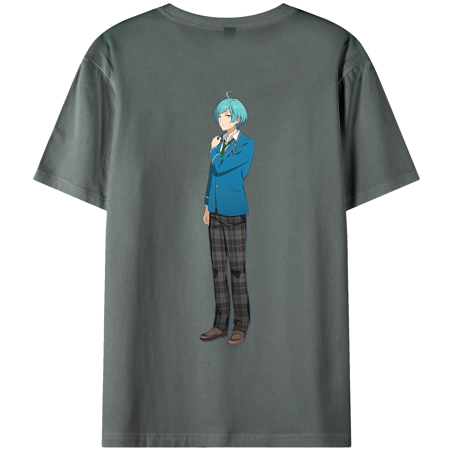 （画像用） あんさんぶるスターズ! Ensemble Stars 綿100％ メンズ半袖Tシャツ（バックプリント） 通気性